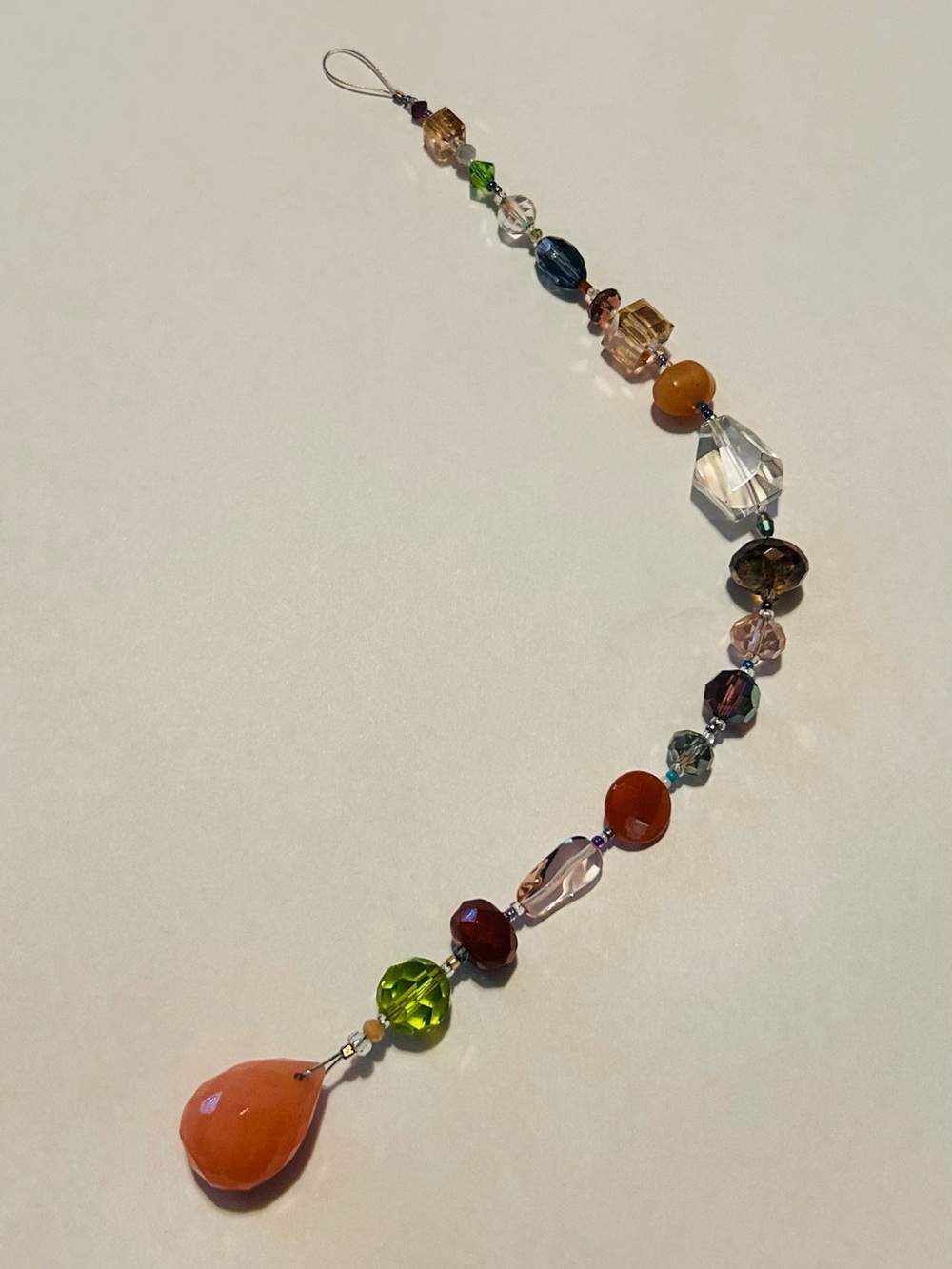 Handmade Suncatcher Made From Vintage Crystals Glass Beads